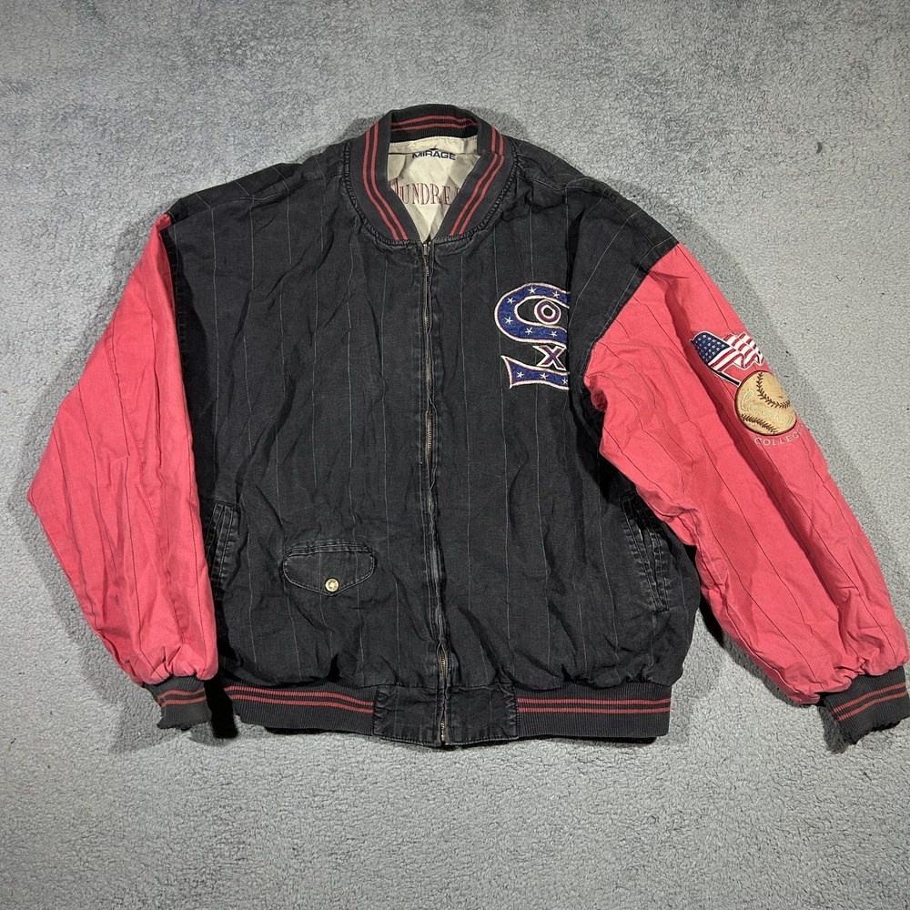 Vintage 90's Mirage MLB Chicago White Sox's Reversible Jacket Men's L #2510